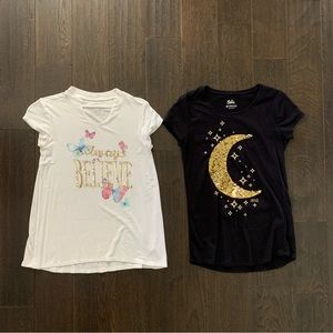 Bundle of Two Justice Size 16 Kids Short Sleeve Tees